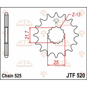 Esimene hammasratas (veohammasratas) JT 14T 525
