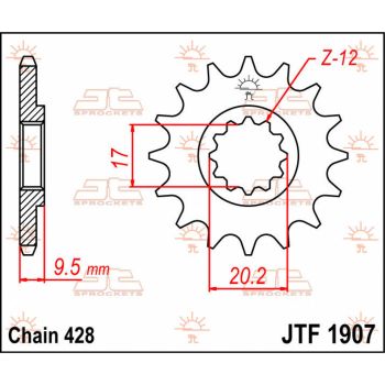 Esimene hammasratas (veohammasratas) JT  KTM80/105 13T