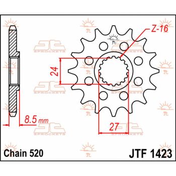 Esimene hammasratas (veohammasratas) JT 520 16T