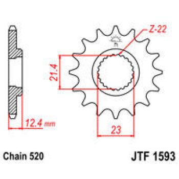 Esimene hammasratas (veohammasratas) JT 14T 520