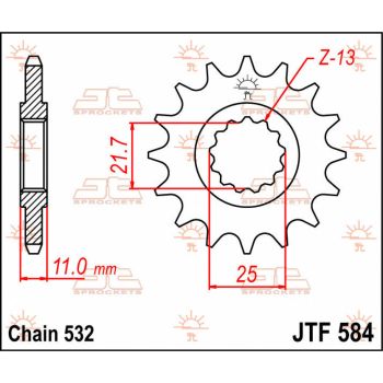 Esimene hammasratas (veohammasratas) JT 17T 532