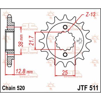 Esimene hammasratas (veohammasratas) JT  CS 16T Isepuhastuv
