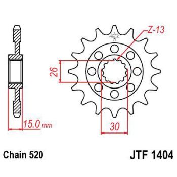 Esimene hammasratas (veohammasratas) JT 17T 520