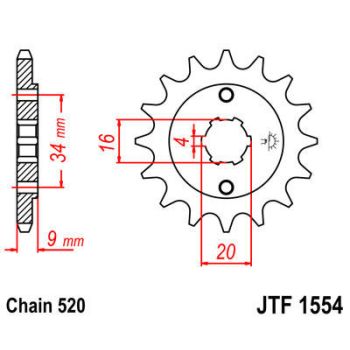 SPROCKET FRONT 520 15T