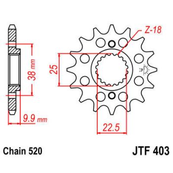 SPROCKET FRONT 520 14T