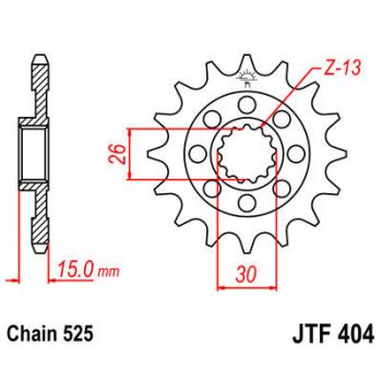 SPROCKET FRONT 525 15T