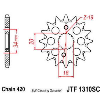 SPROCKET FRONT 420 14T SC