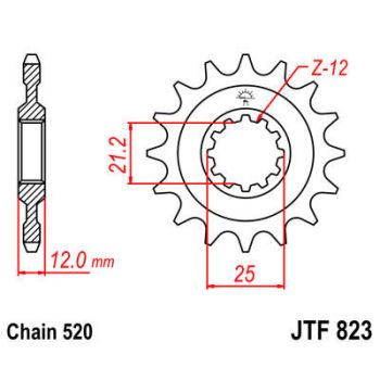 SPROCKET FRONT 520 16T