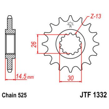FRONT SPROCKET 525 16T