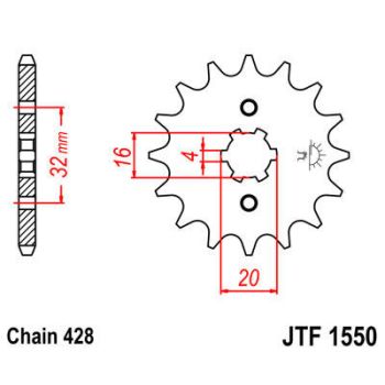 FRONT SPROCKET 428 13T