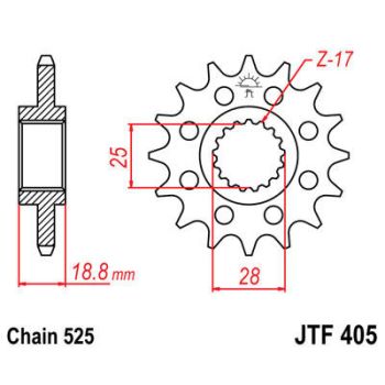 FRONT SPROCKET 525 19T