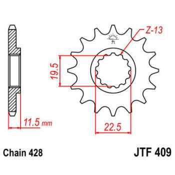FRONT SPROCKET 428 15T