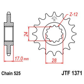 SPROCKET FRONT 15T 525 RU