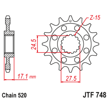 SPROCKET FRONT 14T 520