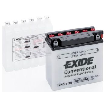 Aku exide 12v hooldatav 5,5ah 45a(en) 135x60x130 -/+