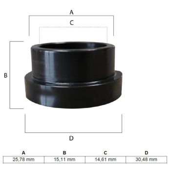 BUSHING SHOCK END 2PC