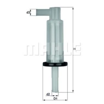 Kütusefilter 90 ° mahle