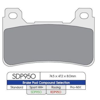 BRAKE PAD SINTRD SDP950HH