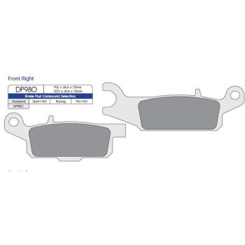 BRAKE PAD SINTERED DP980