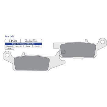 BRAKE PAD SINTERED DP981