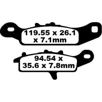 BRAKE PAD EBC ATV FA342R