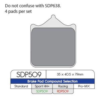 BRAKE PAD DP SDP509HH