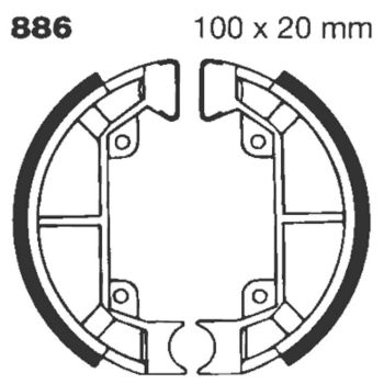 BRAKE SHOE EBC - PE 886