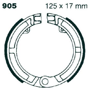 BRAKE SHOE EBC - PE V905