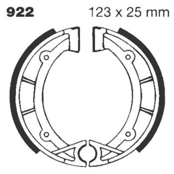 BRAKE SHOE EBC - PE 922
