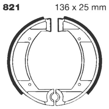 BRAKE SHOE EBC - PE 821G