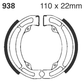 BRAKE SHOE EBC SCOOT 938