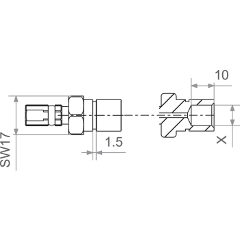 FIT M10x1.0 FEMALE GM