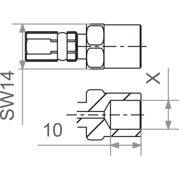 FIT M10x1.25 FEMALE BK