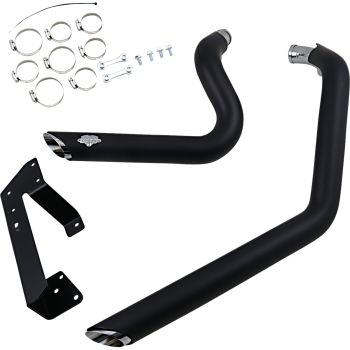 EXHAUST SS STAG BLK 04-13 XL