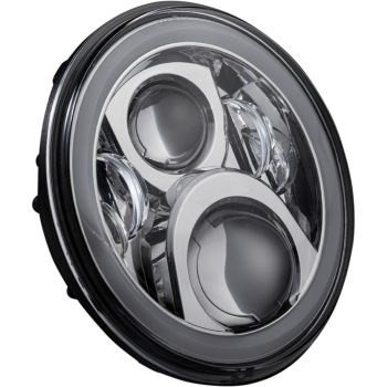 HEADLAMP 7 LED HALO CHR