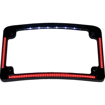 FRAME LIC W/ RED LED BLK