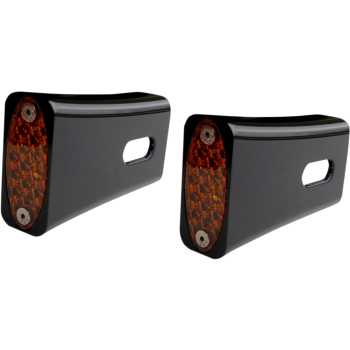 MARKER LED BLK AMBER ST