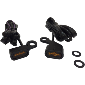 LIGHTS MRKR BLK AMBR 96-