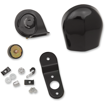 HORN KIT 91-17 BLK COVER