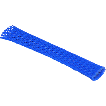 SLEEVING BRAIDED BLUE 10'