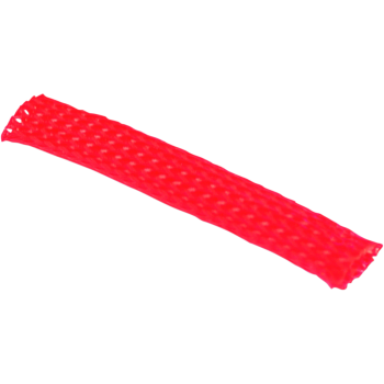 SLEEVING BRAIDED RED 10'