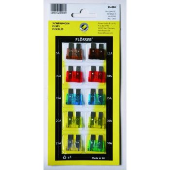 FUSES STANDRD ASSORT 10PC CARD