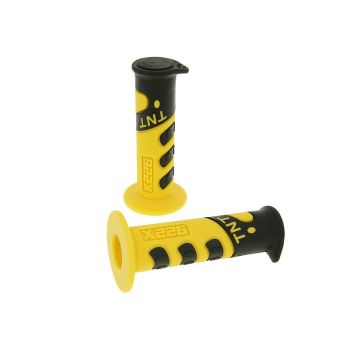 handlebar rubber grip set TNT 922X yellow, black