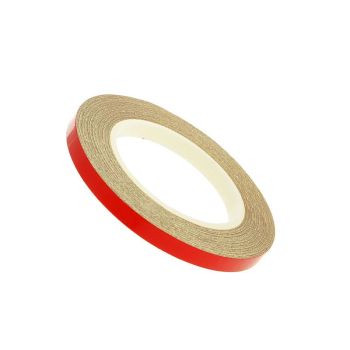reflective wheel / rim stripe 5mm in width - red - 600cm in length