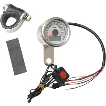 SPEEDOMETER 1.87"WHT PRO
