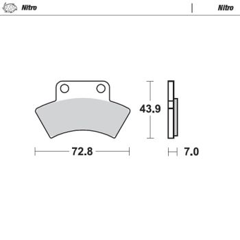 Moto-Master Brakepads Polaris rear: Scrambler/Sportsman 500 <1997, Scrambler 4