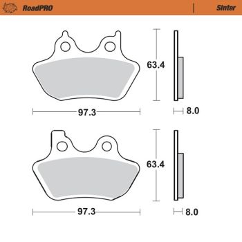 Moto-Master Brake pad RoadPRO Sinter front