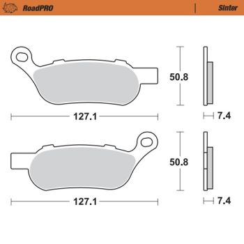 Moto-Master Brake pad RoadPRO Sinter rear