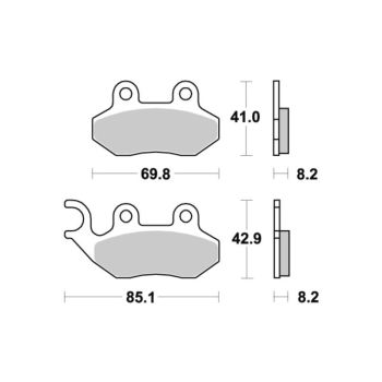 Sbs Brakepads Ceramic (708HF)