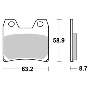 Sbs Brakepads Sintered rear